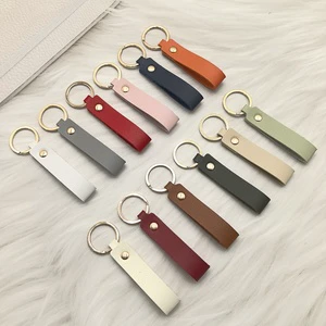 Factory Minimalist PU Leather Keychain Custom Logo Corporate Gift Perfect Gift For Business Brand Promotions & Team Building