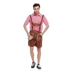 Party Carnival Adult Cosplay German Man Bavarian Beer Lederhosen Oktoberfest Costume