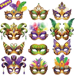 Venetian Party Carnival Masquerade DIY Paper Half Face-Mask Brazilian Carnival Party Decorations Party Makeup Ball