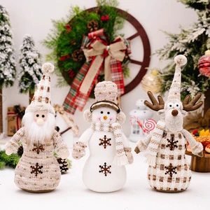 European Creative New Year Decorations Christmas Snowman and Santa Claus Window Display Ball & Tree Ornaments
