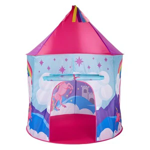 Durable Portable Foldable Plastic Kids Castle Playhouse Indoor Outdoor Use Soft Toy Tent For Children Ages 5-7 Unisex