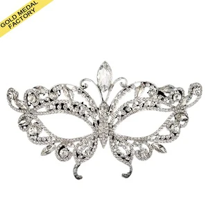 Hot Selling Venice Sexy Women's Crown Diamond Adult Makeup Ball Props Birthday Wedding Party Half Face Mask Halloween Gifts