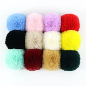 High Quality 8cm Faux Fur Pom Pom Indoor Toys for Kids DIY Simulated Christmas Snowball Fights Halloween New Year and Easter