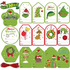 Christmas Gift Tags With String Attached Xmas Gift Tags For Presents Holiday Name Tag Labels For Christmas Gifts
