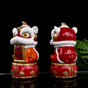 Chinese New Year Decors for Hotels Chinese New Year lion Head Dancing lion Resin Ornaments Decorations