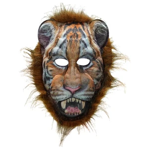 Custom Multicolor Tiger Print Adult Halloween EVA Mask for Cosplay Costumes