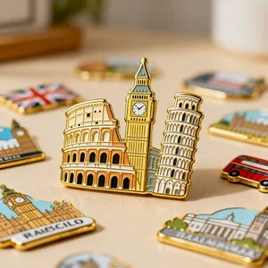 Custom-made 3D Magnetic Metal Souvenir Stickers Tailored Shapes For Wall Decorations Refrigerator Magnets