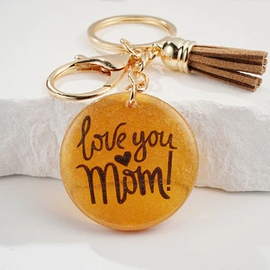 2026 New Mother's Day Gift Keychain LOVE MAMA with Tassel Pendant Small Gift for Mom Keychain Pendant Wholesale