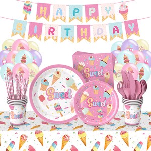 Watermelon Party Supplies Tableware Set Baby Shower Party Decoration Children's Melon Birthday Party Table Supplies