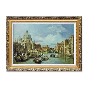 Museum Quality Hand Painted Rococo Canaletto Famous Art Reproduction Classical Venice Building Painting