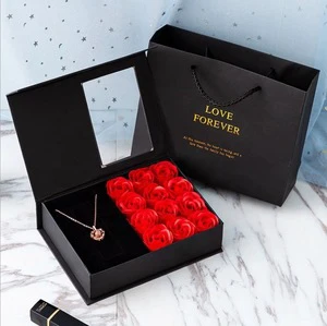 Free Samples Wholesale Valentine's Day Gift Decorative Rose Flower Petal Soap Flowers Gift for Mother Day