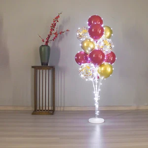 13 Tubes Balloons Stand Happy Birthday Adult Promotional Toy Set Wedding Party Decoration Balloons Pole Holder Balloon Stick