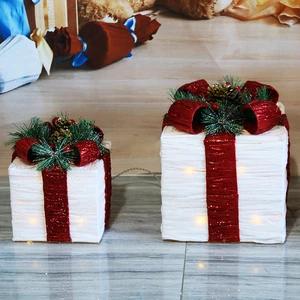 Hot Sale Products 3pcs/set Warm White LED Gift Box Light LED Christmas Decorations Lights