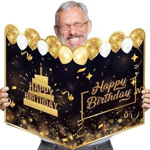 Birthday Card with Envelope Giant Guest Book Happy Birthday Greeting Cards Gifts Party Supplies Extra Big Birthday Card Decor