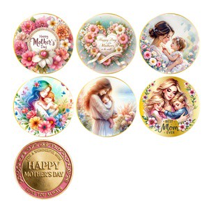 Custom Made Coins Mother's Day Gold Souvenir Coins Collection Mother's Day Gift for Festival