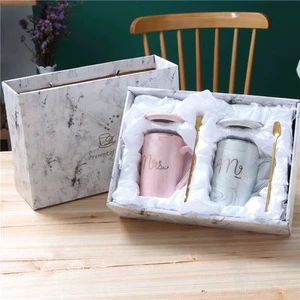 Mr and Mrs Mugs Set - Wedding Gifts for Couple, Engagement Bridal Shower,Unique Anniversary Married,Great Valentine, Christmas