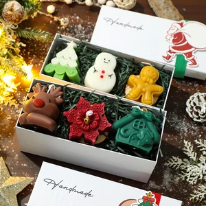 Handmade Creative Christmas Shaped Candle Gift Box Attractive Atmospheric Holiday Gift Set