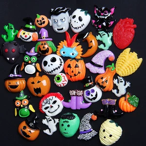 Halloween Series Pumpkin Resin Hair Accessories Material Package Diy Handmade Phone Case Cream Decoration