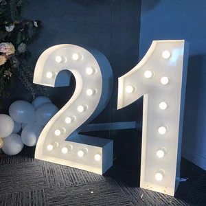 Adult 30/40/50/60 Number LED String Night Light Lamp Happy Birthday Balloon Anniversary Decoration Event Party Supplies
