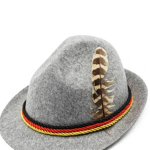 Customizable Bavarian Fedora Hat for Festive Party German Beer Fest & Oktoberfest Customizable Promotional Party Supplies