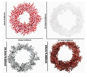 Hot Sale New Year Decorative Present Holiday Gift Decoration Strip Wire Wreath Multi Color Party Christmas Decorative Rattan