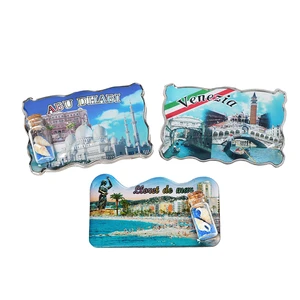 OEM/ODM New Design Craft Italy Venezia Tourist Travel City Venice Souvenir Drift Bottle Double-deck Tin Foil Fridge Magnet