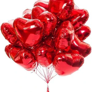 18 Inch Red Heart Balloons New Celebration Inflatable Supplies Love Aluminum Foil Balloon for Wedding Valentine's Day Parties