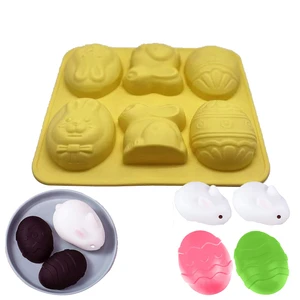 Food Grade Non Stick Rabbit Chocolate Mould Silicone Easter Egg Mold