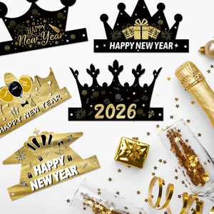 Hot Selling 2026 New Style Decorative Supplies Hat Set New Year Party Paper Hat Photo Props