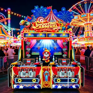 LEON SHOOTING CARNIVAL High-Immersion Shooting Experience Recoil Simulated Light Guns HD Display Stereo Surround Sound Metal
