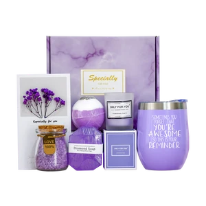Get Well Soon Women's Luxury Valentine's & Mother's Day Body Care Spa Kit with Custom Logo Beautiful Gift Box