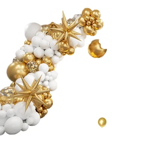 132pcs White & Gold Latex Balloons Set Birthday Wedding Party & Graduation Decoration Supplies Balloons Garland Arch Kit
