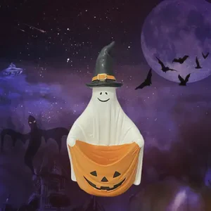 Surprise Price Halloween Pumpkin Resin Decoration With Smiling Face and Jack Lantern Hat Festival & Holiday Crafts