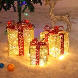 Top Rated Three Luminous Christmas Products Christmas Decoration Gift Box Set