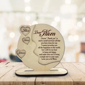 2022 Special Mama's Day Gifts Natural Wooden Crafts Cake Toppers Mothers Day Gift Set for Mom