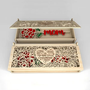 Mother's Day Gift Box, Wooden Rose, Birthday Gift Box, Home Decoration, Wooden Crafts