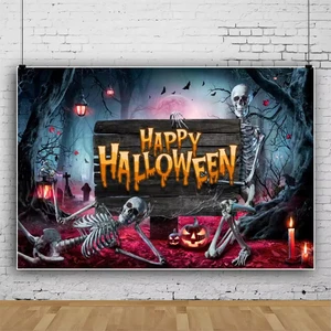 Halloween Ghost Festival Horror Atmosphere Decoration Banner Paper Background Cloth Props for Halloween Decorations