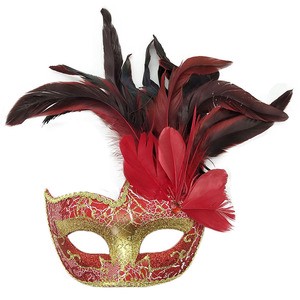 Wholesale Mardi Gras Venetian Carnival Halloween Party Supplies Feather Mask for Masquerade for Venues for Events