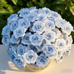 Handmade Ceramic Flower Online Celebrant Simulation Rose Creative Valentine's Day Gift Eternal Flower Ornaments