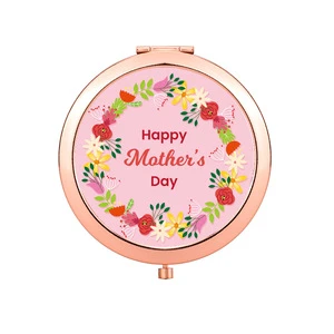 Best Mom Ever Gifts for Mom From Daughter and Son,Customized Unique Small Pocket Compact Mirror for Purse Happy Mother's Day