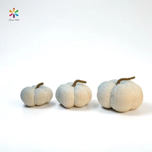 Susangifts Factory Thanksgiving Day Autumn Fall Harvest Festival White Wheat Pattern Pumpkin Decoration Large Medium Small Sizes