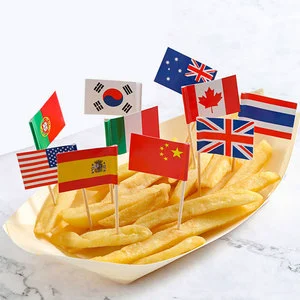 Customized Country Flag Toothpicks National Flag Toothpick Picks Custom Printed Branded Toothpick Flags For Festival Party