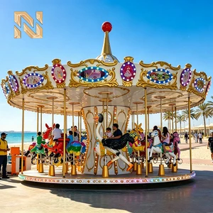 Nova Rides Merry Go Round Carousel Ride Outdoor Carnival Merry Go Round Carousel Mechanical Horse Ride