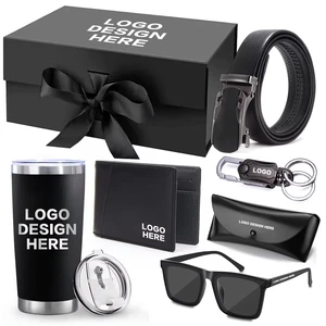 Wholesale Promotional Father's Day Valentine's Day Men's Leather Gift Set High-end Luxury Customized Corporate Business Gift Set