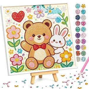 Hot Stock Factory Wholesale Mini Framed Diamond Painting Kits Various Themes DIY Art Toys For Children Retailers