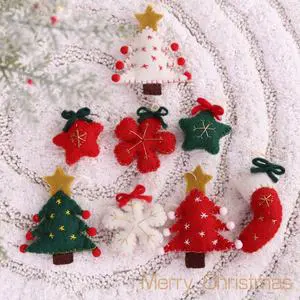 Hot Christmas 2025 Gift Idea Unique Felt Decorations 100pcs MOQ
