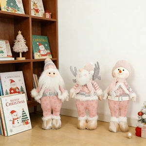 Hot Selling Pink Christmas Doll Ornaments Under Xmas Tree for Home and Supermarket Decorations Quality Christmas Dolls in Stock
