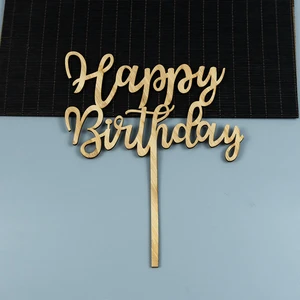 Bamboo Customized Shape Cake Decorations for Birthday Party Easter Parties-Children's Card Display Supplies