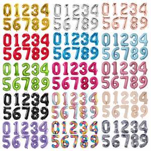 Wholesale Number Balloons Birthday Event Decor Globos16 32 40 Inch Helium Aluminum Foil Balloons Party Decorations