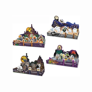 4 Pack Halloween 3D Puzzle Toys - Paper Halloween Crafts for Kids - Treat Bag Favors and Gifts for Boys and Girls